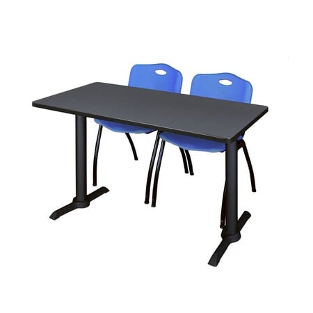 Rectangle Tables > Training Tables > Cain Training Table & Chair Sets, 48 W, 24 L, 29 H, Grey MPN:MTRCT4824GY47BE