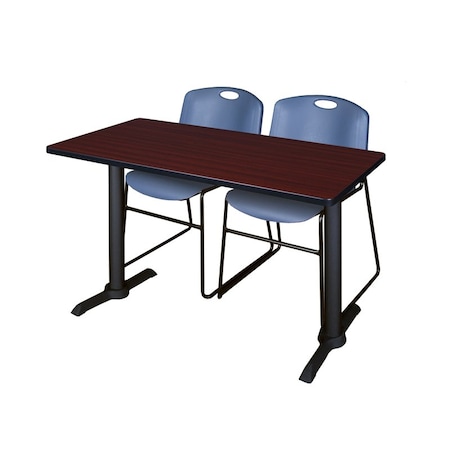 Rectangle Tables > Training Tables > Cain Training Table & Chair Sets, 48 W, 24 L, 29 H, Mahogany MPN:MTRCT4824MH44BE