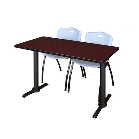 Rectangle Tables > Training Tables > Cain Training Table & Chair Sets, 48 W, 24 L, 29 H, Mahogany MPN:MTRCT4824MH47GY