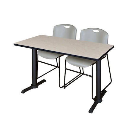 Rectangle Tables > Training Tables > Cain Training Table & Chair Sets, 48 W, 24 L, 29 H, Maple MPN:MTRCT4824PL44GY