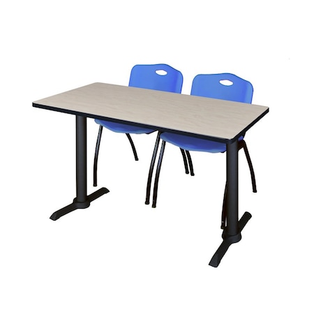 Rectangle Tables > Training Tables > Cain Training Table & Chair Sets, 48 W, 24 L, 29 H, Maple MPN:MTRCT4824PL47BE