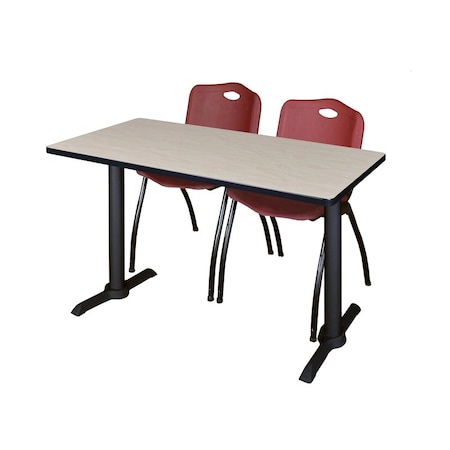 Rectangle Tables > Training Tables > Cain Training Table & Chair Sets, 48 W, 24 L, 29 H, Maple MPN:MTRCT4824PL47BY