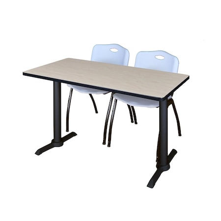 Rectangle Tables > Training Tables > Cain Training Table & Chair Sets, 48 W, 24 L, 29 H, Maple MPN:MTRCT4824PL47GY