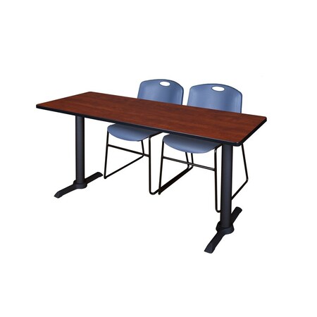 Rectangle Tables > Training Tables > Cain Training Table & Chair Sets, 60 W, 24 L, 29 H, Cherry MPN:MTRCT6024CH44BE