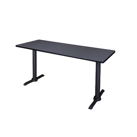 Cain Training Tables, 60 W, 24 L, 29 H, Wood, Metal Top, Grey MPN:MTRCT6024GY