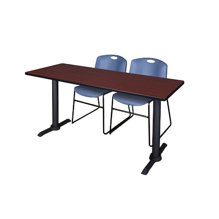 Rectangle Tables > Training Tables > Cain Training Table & Chair Sets, 60 W, 24 L, 29 H, Mahogany MPN:MTRCT6024MH44BE