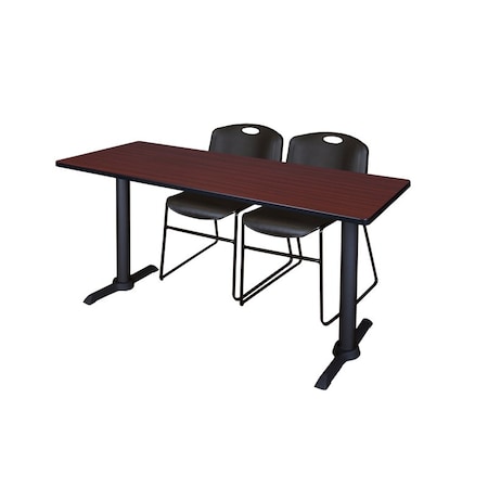 Rectangle Tables > Training Tables > Cain Training Table & Chair Sets, 60 W, 24 L, 29 H, Mahogany MPN:MTRCT6024MH44BK