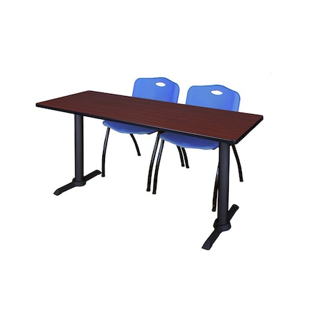 Rectangle Tables > Training Tables > Cain Training Table & Chair Sets, 60 W, 24 L, 29 H, Mahogany MPN:MTRCT6024MH47BE
