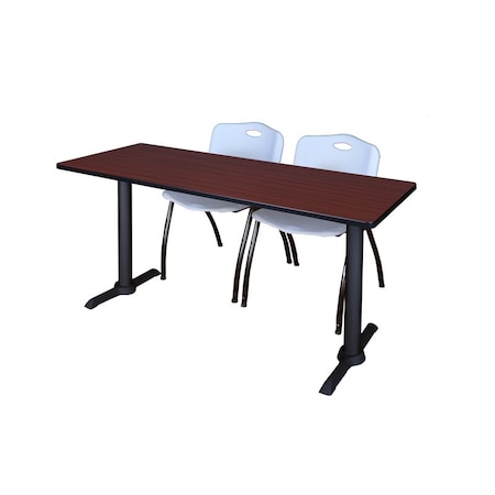 Rectangle Tables > Training Tables > Cain Training Table & Chair Sets, 60 W, 24 L, 29 H, Mahogany MPN:MTRCT6024MH47GY