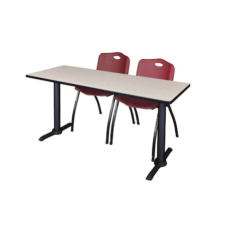 Rectangle Tables > Training Tables > Cain Training Table & Chair Sets, 60 W, 24 L, 29 H, Maple MPN:MTRCT6024PL47BY