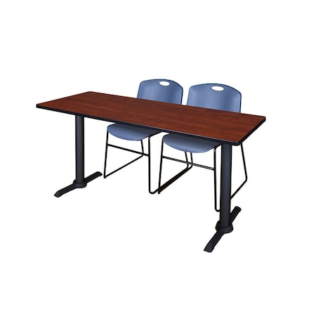 Rectangle Tables > Training Tables > Cain Training Table & Chair Sets, 66 W, 24 L, 29 H, Cherry MPN:MTRCT6624CH44BE