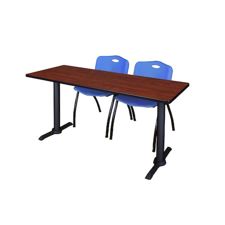 Rectangle Tables > Training Tables > Cain Training Table & Chair Sets, 72 W, 24 L, 29 H, Cherry MPN:MTRCT7224CH47BE