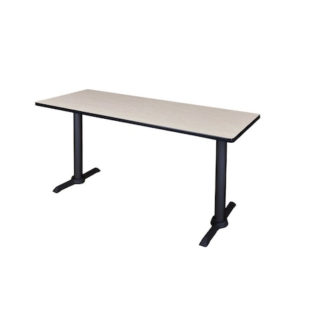 Cain Training Tables, 72 W, 24 L, 29 H, Wood, Metal Top, Maple MPN:MTRCT7224PL