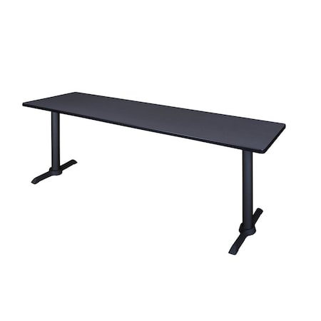Cain Training Tables, 84 W, 24 L, 29 H, Wood, Metal Top, Grey MPN:MTRCT8424GY