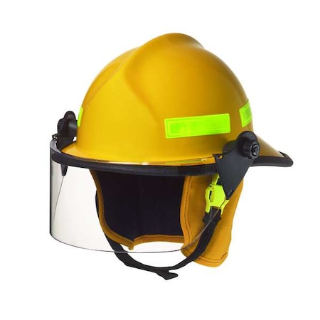 Fire Helmet, Fiberglass, Ratchet, Yellow, Fits Hat Size 6-3/8 to 8-3/8, Modern MPN:660CFSY