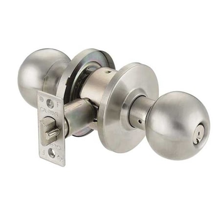 Grade 2 Cylindrical Lock, 20-Privacy, Round Rose, Satin Stainless Steel, 2-3/4 Inch Backset MPN:BA20-32D