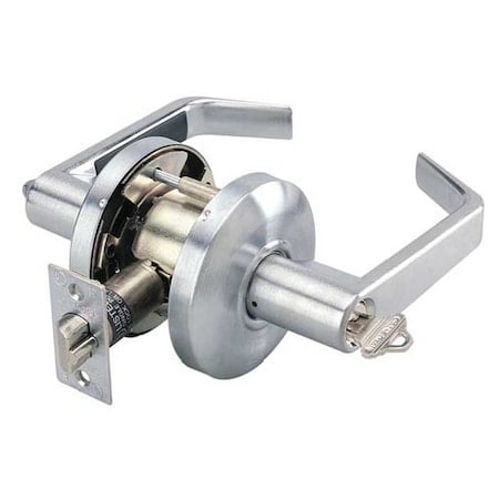 Grade 2 Cylindrical Lock, 00-Entrance/Office, SL-Lever, Round Rose, Satin Chrome, 2-3/4 Inch MPN:CSL00-26D
