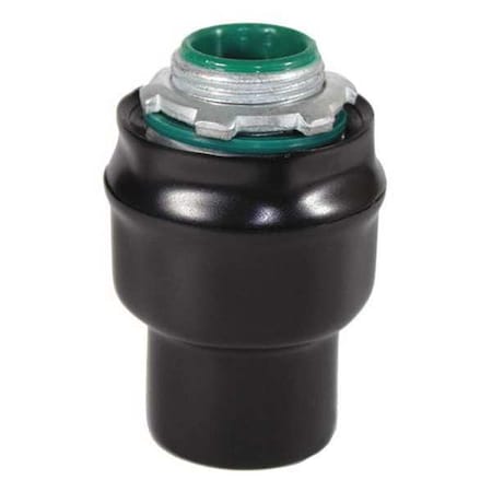 Conduit Fitting Connector, 3/4 in, Liquid-Tight, Steel, PVC Coated, Black MPN:PV0700LT75