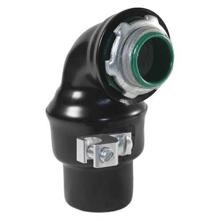 Conduit Fitting Grounding Connector, 3/4 in, Liquid-Tight, PVC, PVC Coated, Black MPN:PV0700LT7590G