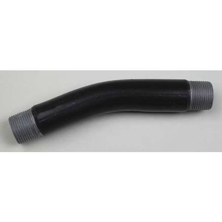 RMC 22.5 Deg Elbow, 2 in, Threaded, Steel, PVC Coated, Black MPN:PV2022EL00