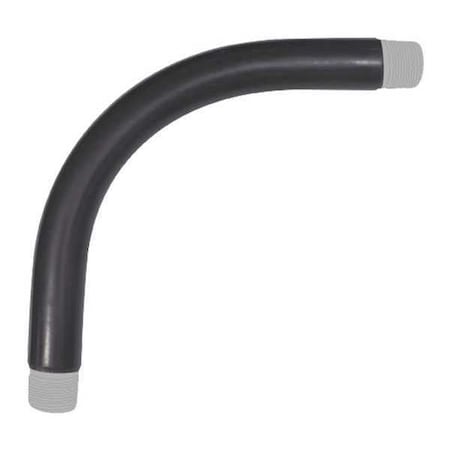 RMC 90 Deg Elbow, 2 in, Threaded, Steel, PVC Coated, Black MPN:PV2090EL00