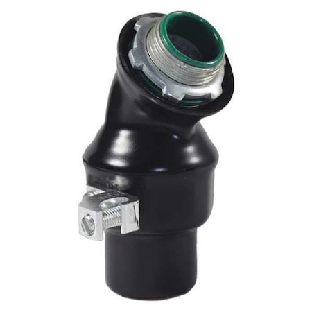 Conduit Fitting Grounding Connector, 2-1/2 in, Liquid-Tight, PVC, PVC Coated, Black MPN:PV2500LT25045G