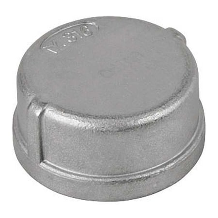 IMC Cap, 1/2 in, Threaded, 316 Stainless Steel, Polished MPN:S60500CA00
