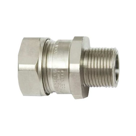 Conduit Fitting Connector, 1/2 in, Threaded, Stainless Steel, Painted, Gray MPN:S60500FCHZ