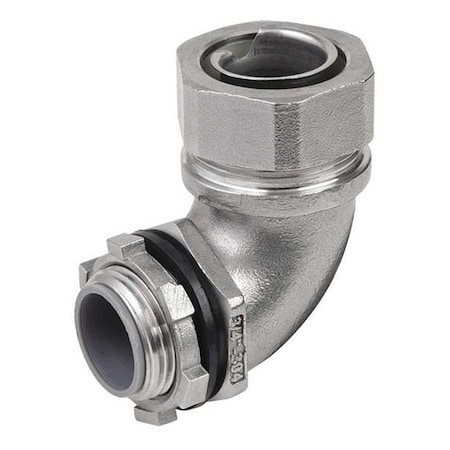 Conduit Fitting Grounding Connector, 3/4 in, Compression, 316 Stainless Steel, Polished, Silver MPN:S60700FC90
