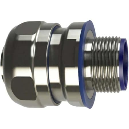 Conduit Fitting Flex, 2 in, Threaded, 316 Stainless Steel, brite, Blue MPN:S62000FCHG