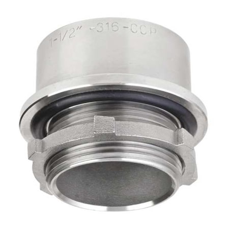 IMC Grounding Hub, 2-1/2 in, Threaded, 316 Stainless Steel, Polished MPN:S62500LT00