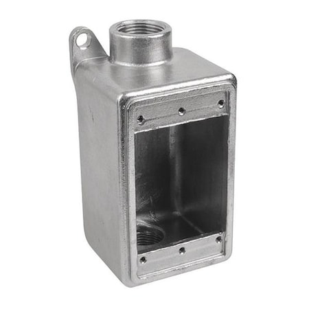 Weatherproof Electrical Box, 25 cu in, FDCS Box Type, 1 Gang, Stainless Steel, Rectangular Shape MPN:S60700FDCS