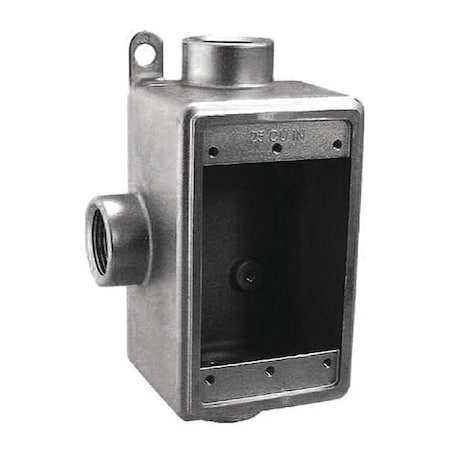Weatherproof Electrical Box, 25 cu in, FDCT Box Type, 1 Gang, Stainless Steel, Rectangular Shape MPN:S60700FDCT
