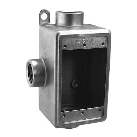 Weatherproof Electrical Box, 25 cu in, FDX Box Type, 1 Gang, Stainless Steel, Rectangular Shape MPN:S60700FDX0