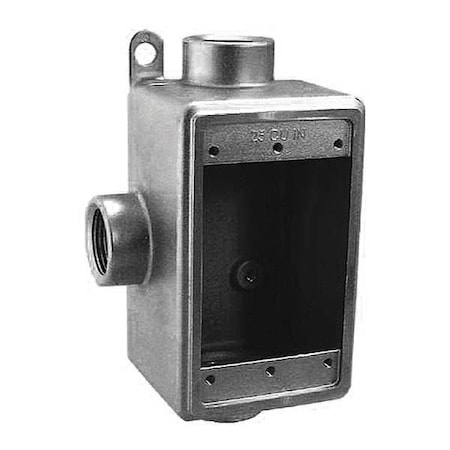 Weatherproof Electrical Box, 18 cu in, FSX Box Type, 1 Gang, Stainless Steel, Rectangular Shape MPN:S60700FSX0