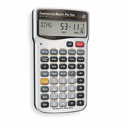 Construction Calculator 6 Lx3 1/4 In W MPN:4080