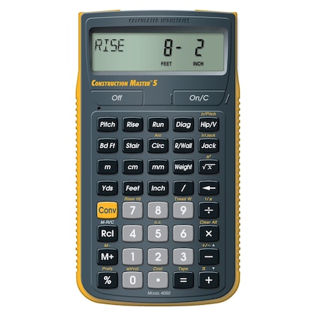 Construction Calculator, 5 5/8 Lx3 In W MPN:4050