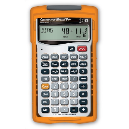 Construction Calculator, Pro, 5 5/8x3 In MPN:4065