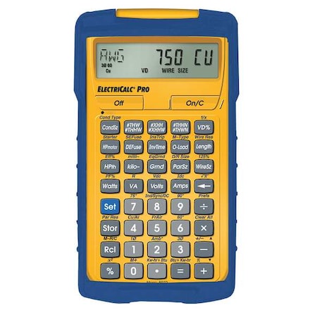 Electrical Calculator, 8-1/4 x 6 In, LCD MPN:5070