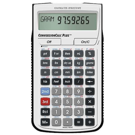 Conversion Calculator Plus, Portable, LCD MPN:8030