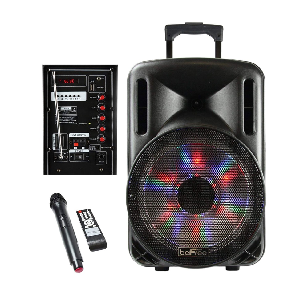 BeFree Sound 2500W Bluetooth Portable Party PA Speaker, Black, 99595926M MPN:99595926M