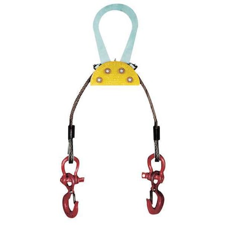Wire Rope Sling, 3 ft L, 2, 000 lb Load Cap MPN:52-1-3