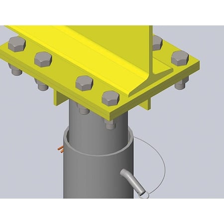 Portable Gantry Crane, 10 ft. H, Yellow MPN:H90-8-10/20