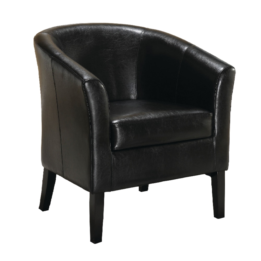 Linon Cullman Faux Leather Club Chair, Black MPN:36077BLK-01-AS-U