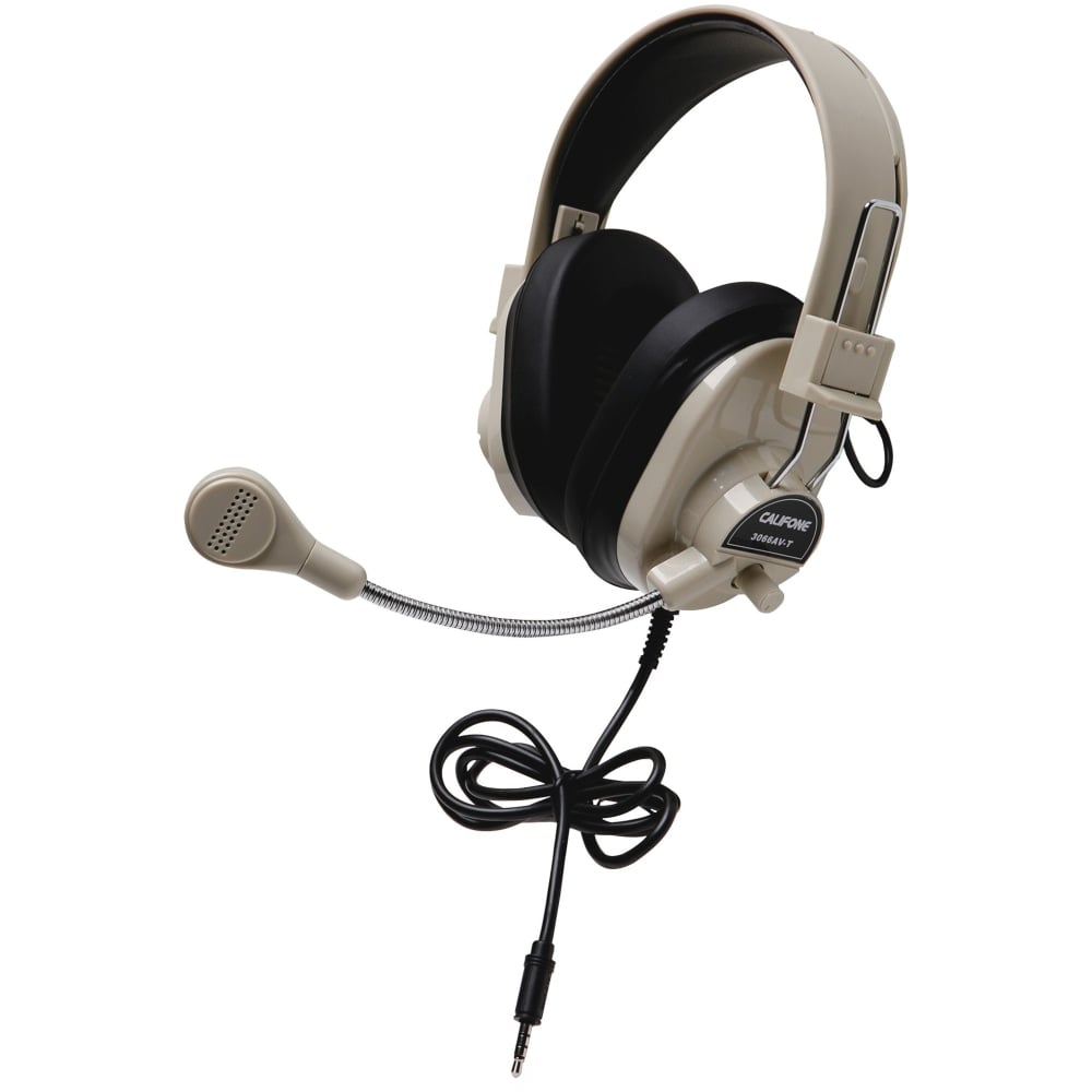 Califone Deluxe 3066AVT - Headset - full size - wired (Min Order Qty 2) MPN:3066AVT