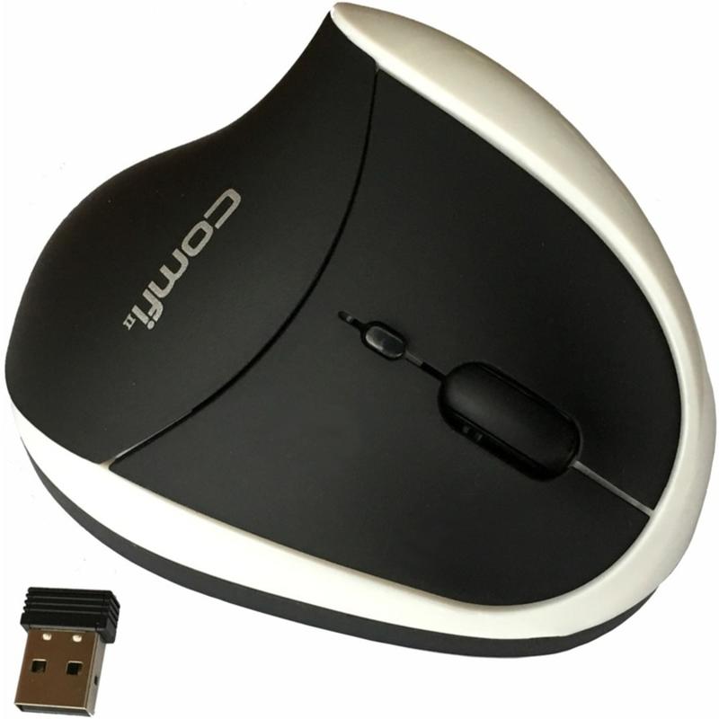 COMFI II WIRELESS ERGONOMIC COMPUTER MOUSE WHITE - Optical - Wireless - White - USB - 2000 dpi - Scroll Wheel - 5 Button(s) - Right-handed - 1 MPN:EM011-WW