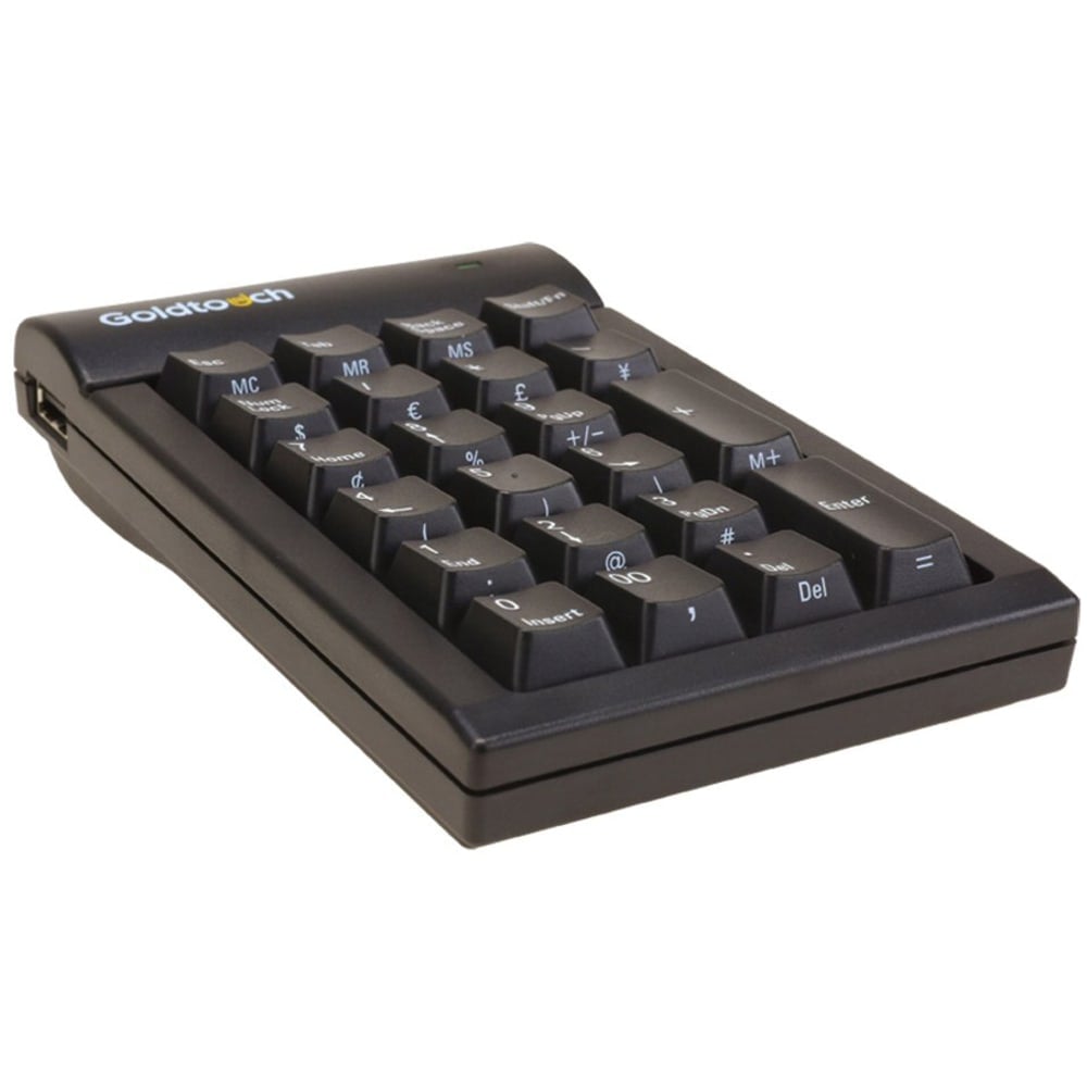 GoldTouch Numeric Keypad USB Black Macintosh by Ergoguys - Cable Connectivity - USB Interface - 22 Key - Computer - Black MPN:GTC-MACB