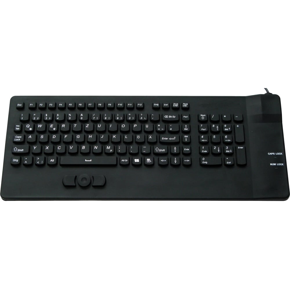 DSI Waterproof IP68 WIRED KEYBOARD WITH INTEGRATED MOUSE POINTER - Cable Connectivity - USB Interface - 102 Key - TouchPad - Windows - Black MPN:KB-JH-IKB108