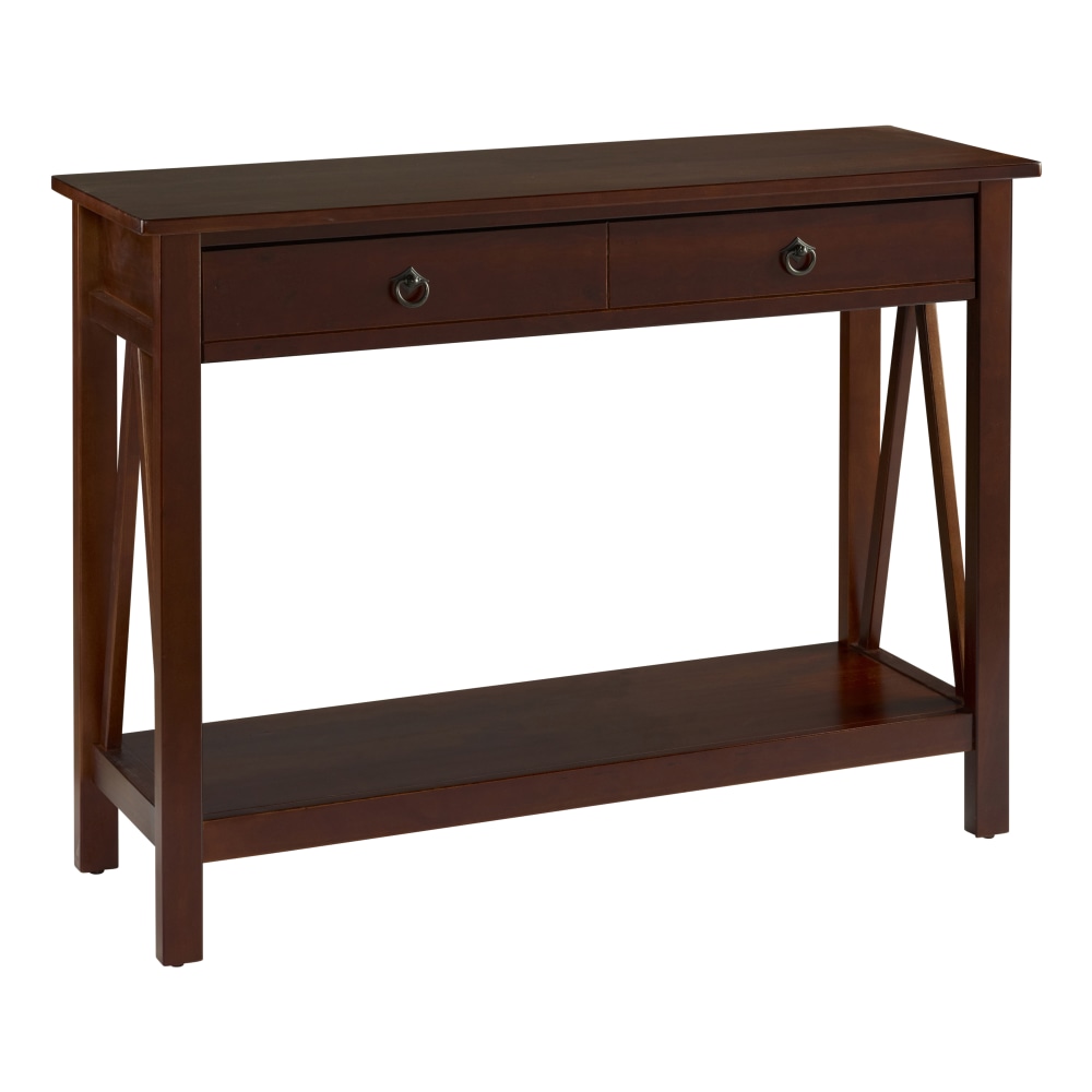 Linon Rockport Console Table, Antique Tobacco MPN:753793889139