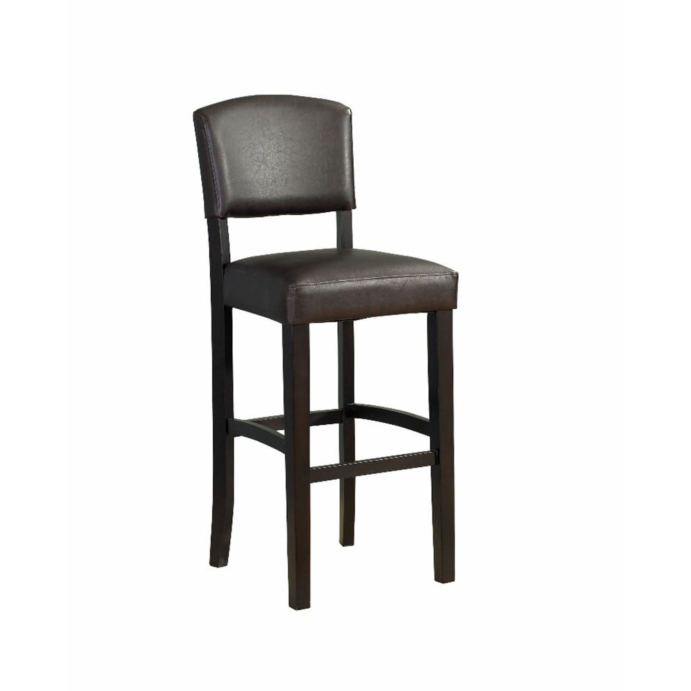 Linon Franklin Faux Leather Bar Stool, Espresso/Dark Brown MPN:0218VESP-01-KD-U